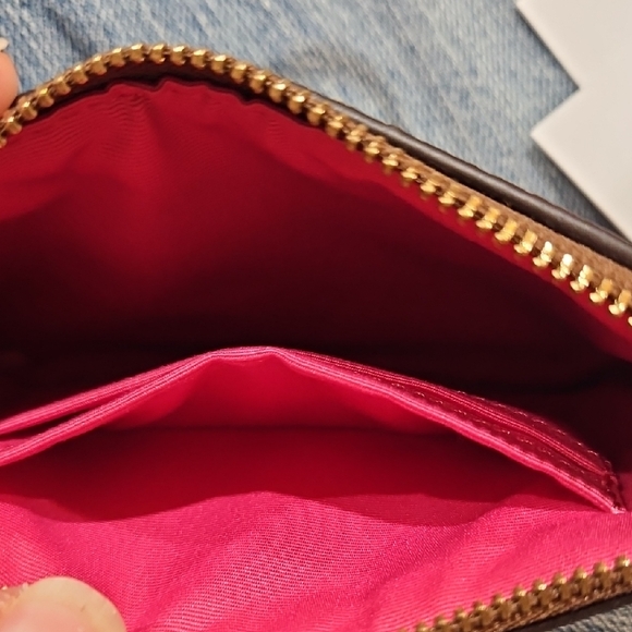 Coach Signature Canvas Wristlet with Pink Accent - Picture 2 of 2